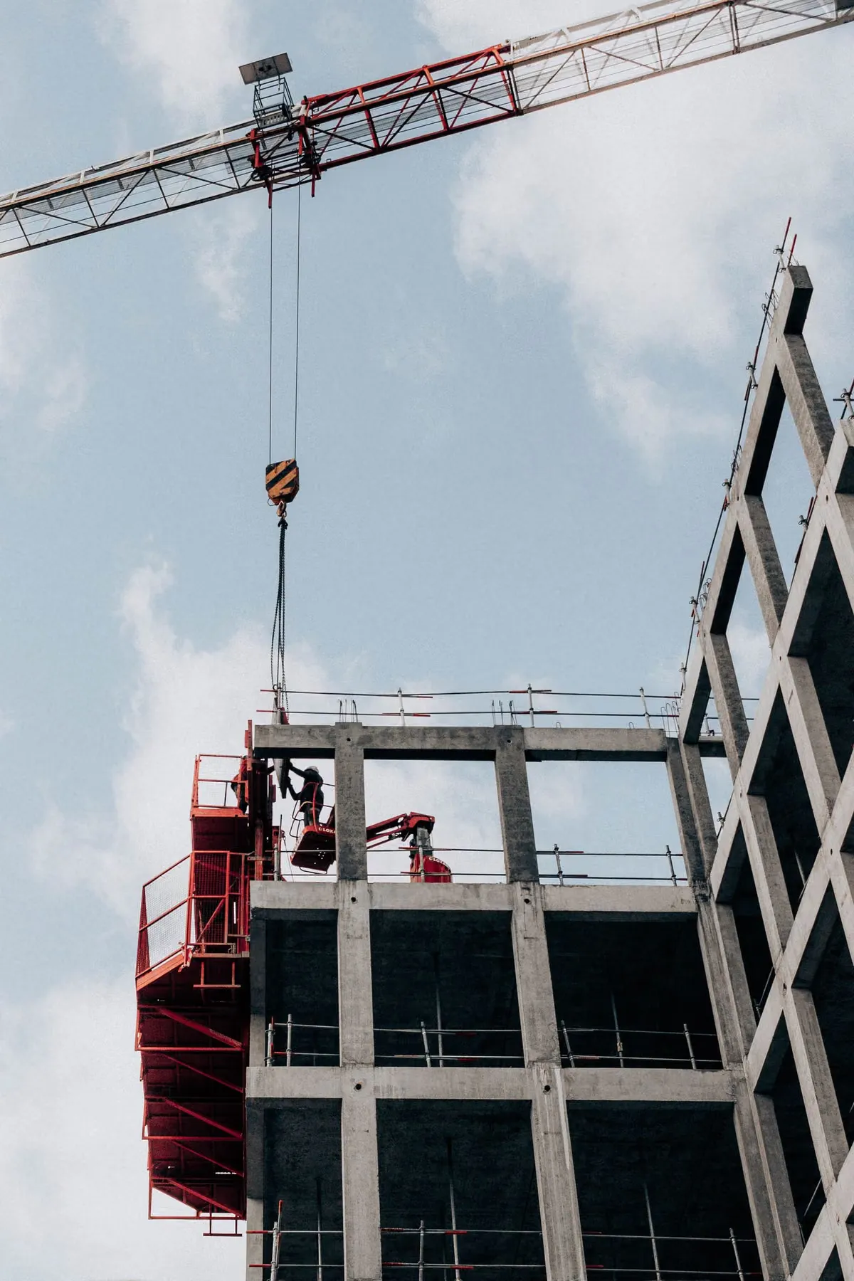 Builders with Crane